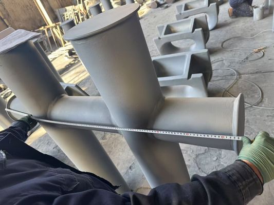 Hoogwaardige, op maat gemaakte gietijzeren mooringsplaten, ballarden, enkelvoudige / dubbele / kruisdockballarden leverancier